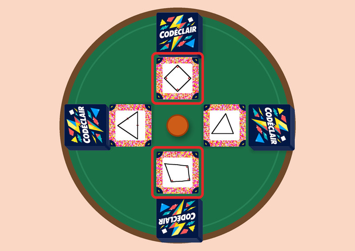 Deux rectangles entourés en rouge : un carré penché et un quadrilatère mal dessiné, tous deux codés comme des rectangles